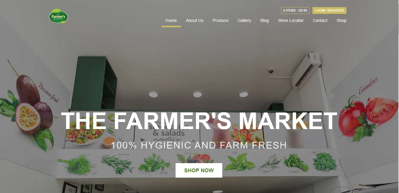 The Farmer's Market — Retail · E-commerce